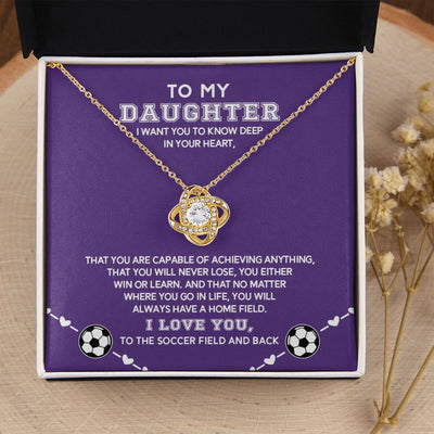 Love Knot Necklace - Soccer Daughter, Home Field